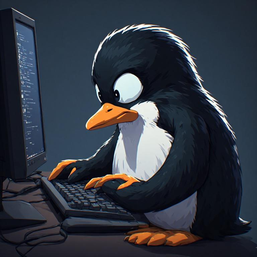Tux il pinguino di Linux, scrive al computer