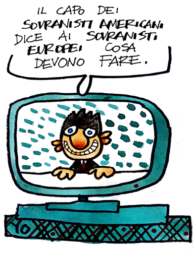 TV - Il capo dei sovranità americani dice ai sovranità europei cosa devono fare.