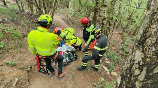 Gruppo del Soccorso Alpino durante un intervento.