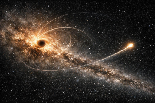 Che cosa sono le stelle iperveloci e dove si possono trovare?

Le stelle iperveloci (HVS) possiedono velocità significativamente più elevate (di solito superiori a 500 km/s) rispetto al resto della popolazione stellare di una galassia, tanto da poter persino sfuggire alla galassia ospite. Generalmente vengono prodotte attraverso il cosiddetto meccanismo di Hills, quando un sistema binario viene distrutto da un buco nero supermassiccio (SMBH) nel centro di una galassia.

Dato che il centro galattico, con il forte potenziale gravitazionale del suo buco nero supermassiccio, rappresenta uno degli ambienti dinamicamente più estremi della Via Lattea, esso genera frequenti interazioni dinamiche. Per questo motivo potrebbe essere un luogo ideale in cui cercare nuove stelle iperveloci. Tuttavia, fino a oggi, solo poche di queste stelle possono essere collegate direttamente a un’origine nel centro galattico, poiché le incertezze nelle distanze e nei moti propri limitano la precisione delle integrazioni retrograde delle orbite per queste HVS così distanti.
