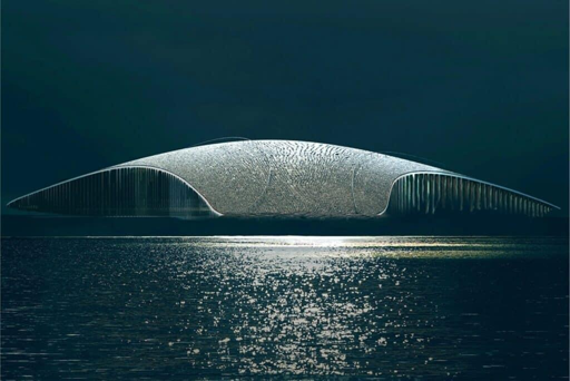 Sulla costa artica della Norvegia sta nascendo un museo dedicato alle balene. Ha la forma di una coda che affiora dal mare e un tetto di pietra su cui i visitatori potranno camminare come su una collina. Apre a giugno 2027 ad Andenes, dove le balene si vedono davvero tutto l'anno dalle barche del porto.