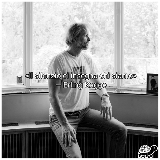 Frase di Erling Kagge:"Il silenzio ci insegna chi siamo"