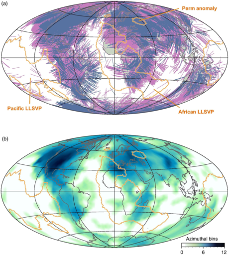 Lenti moti convettivi ribollenti nelle profondità del mantello terrestre, associati ai movimenti delle placche tettoniche, deformano anche il materiale del mantello stesso. Ora, un nuovo studio pubblicato su The Seismic Record conferma che gran parte di questa deformazione nello strato più basso del mantello avviene nelle regioni in cui i ricercatori ritengono possano trovarsi placche tettoniche profondamente subdotte.

I ricercatori sospettavano già che fosse così, ma lo studio fornisce per la prima volta una visione globale del fenomeno, campionando quasi il 75% dello strato più basso del mantello appena sopra il confine nucleo-mantello, a circa 2.900 chilometri sotto la superficie.

Jonathan Wolf dell’University of California, Berkeley e i suoi colleghi hanno creato questa mappa globale dopo aver raccolto e analizzato un database senza precedenti di oltre 16 milioni di sismogrammi provenienti da 24 centri dati in tutto il mondo.