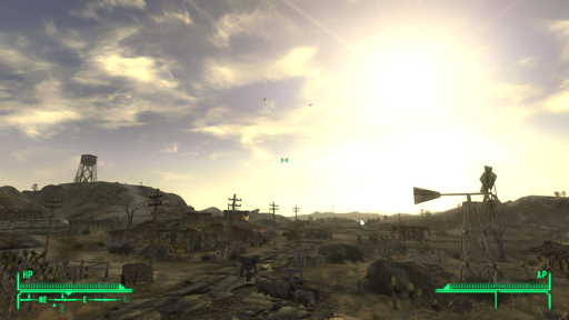 Fallout New Vegas sotto GhostBSD + Wine +DXKV abilitato.