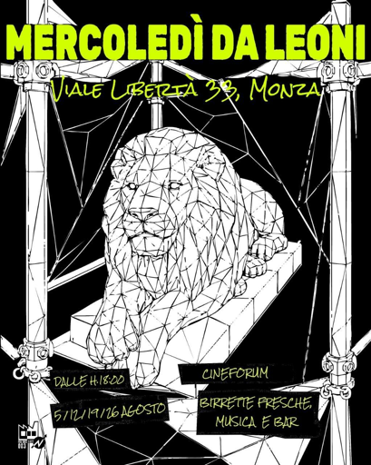 La locandina dell'evento "Un mercoledì da leoni".