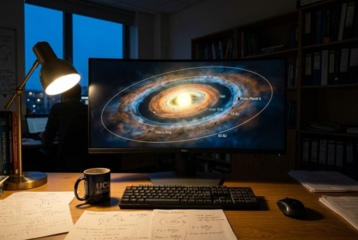 Nader Haghighipour, planetologo alle Hawaii, ha fatto girare mille simulazioni del Sistema Solare senza dire al computer dove sono i pianeti oggi. Solo polveri e sassi a caso attorno a una stella giovane, e la fisica al lavoro. La Terra alla giusta distanza dal Sole esce spesso. Venere nel 28% dei casi. La fortuna, pare, c'entra meno del previsto.