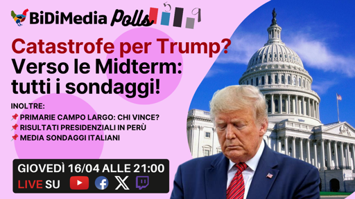🔴  Catastrofe per Trump? Verso le Midterm: tutti i sondaggi!
🇺🇸 In questa puntata di polls faremo una prima panoramica delle elezioni di Midterm in cui Trump rischia di perdere la maggioranza al Congresso. Guarderemo anche i sondaggi sulle primarie del Campo Largo e i risultati delle elezioni presidenziali in Perù.


