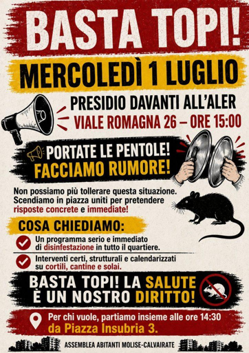 locandina di indizione presidio