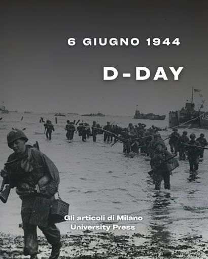 foto in bianco e nero di soldati sulla spiaggia, relativa allo sbarco in normandia. 6 giugno 1944. D- Day.