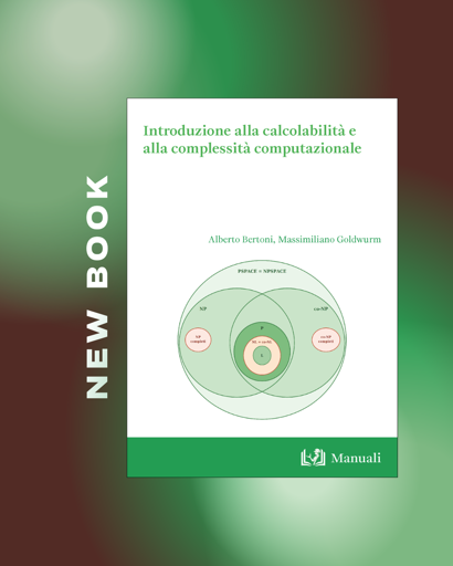 Copertina del volume di Goldwurm e Bertoni: "Introduzione alla calcolabilità e alla complessità computazionale"