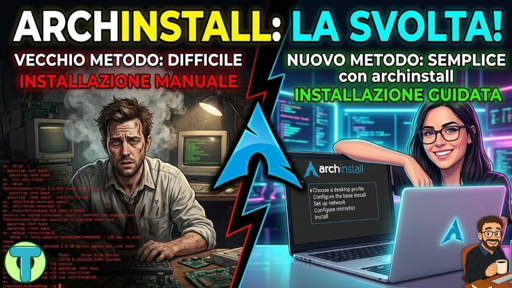 Installazione Arch Linux prima e dopo