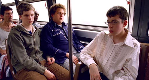 Michael Cera, Jonah Hill e Christopher Mintz-Plasse in Suxbad - Tre menti sopra il pelo
