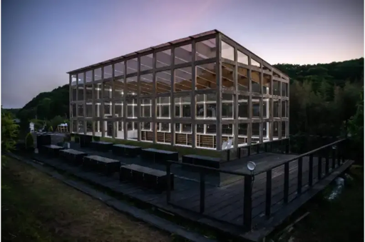 Su una collina di Hitachi, in Giappone, c'è una serra che si accende ogni sera. Ottocento LED, luce calda dietro i vetri. Nessun pannello sul tetto, nessun cavo dal palo. Sotto la struttura ci sono 1.500 cassette di terra e compost, e i batteri del suolo che fanno il lavoro. Un designer sessantenne ci ha scommesso vent'anni.