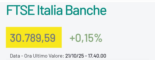 FTSE Italia Banche 1 giorno