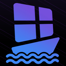 Il logo di WinBoat, un software per la crezione di un container che fa girare una macchina virtuale Windows.