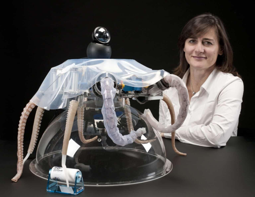 La robotica italiana Cecilia Laschi, in prestito dal Sant'Anna di Pisa a Singapore, ha firmato un sensore di gomma grande come un cecio che fa sentire il tocco a un robot morbido. Dentro non c'è un solo chip: la spinta del dito diventa movimento, come tirare la corda di una campana. Servirà per protesi e assistenza agli anziani.