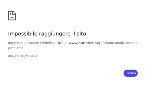 imposibile raggiungere il sito autistici.org
