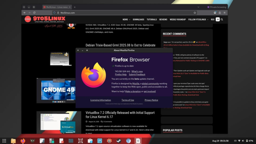 Firefox 143 beta