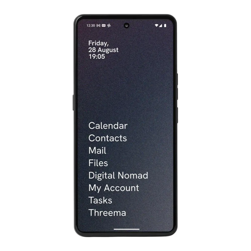 Lo smarthpone qui descritto con al sua interfaccia minimale.