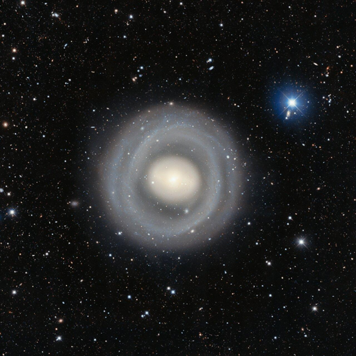 NGC 1269 è una galassia a spirale di tipo precoce situata a circa 33 milioni di anni luce dalla Terra, nella costellazione dell’Eridano. Una barra, caratteristica comune a molte galassie a spirale, attraversa il centro della galassia. Attorno al nucleo galattico si trovano sia un disco interno sia un disco esterno, che sembrano formare delle “ruote” concentriche intorno al centro.

La loro presenza è ritenuta il risultato di una fusione con un’altra galassia, mentre il disco interno sarebbe stato ulteriormente modellato da onde di densità che si propagano verso l’esterno dal centro galattico.