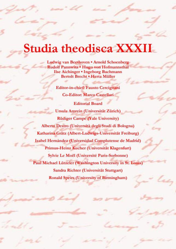 Copertina Vol. 32 (2025): Studia theodisca XXXII (2025) 